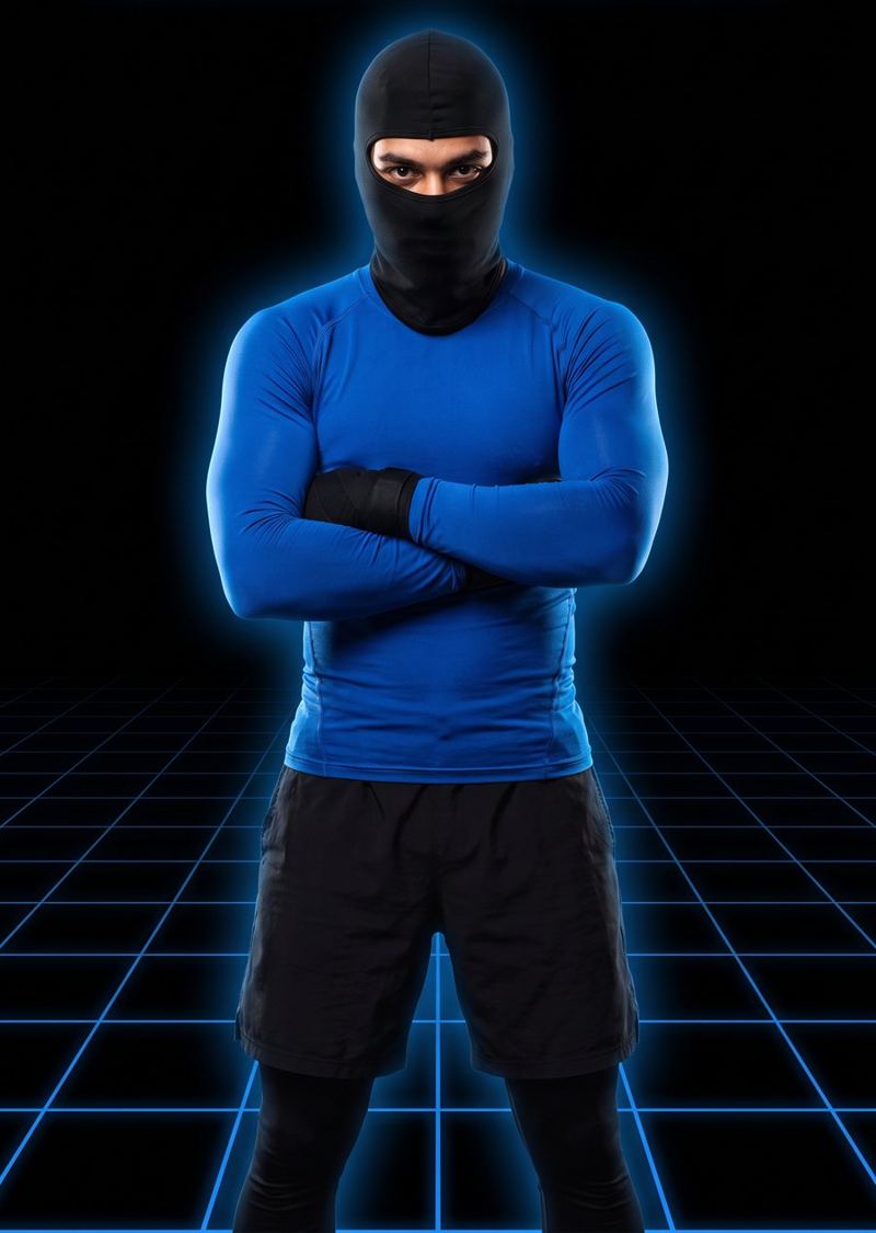 The boxer standing, used as a body map for the report